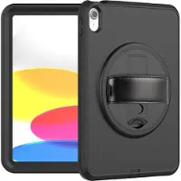Phreeze Stevig Hoesje geschikt voor iPad 10.9 inch 2022 10e generatie Schokbestendig Stevig Handvat Standaard Handriem Opbergvak Kinderhoesje