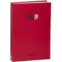 Brepols agenda 2026-2027 - COLLEGE - Schoolagenda - 1 dag per pagina - Gekartonneerde omslag - Dagoverzicht - Rood - 11.5 x 16.9 cm