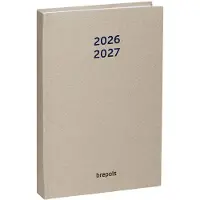 Brepols agenda 2026-2027 - NATURE - Schoolagenda - 1 dag per pagina - Gekartonneerde omslag - Dagoverzicht - Beige - 11.5 x 16.9 cm