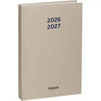 Brepols agenda 2026-2027 - Student NATURE - Schoolagenda - 1 week op 2 pagina's - Gekartonneerde omslag - Weekoverzicht - Beige - 9 x 16 cm
