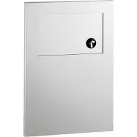 Bobrick B-35303 RVS afvalbak voor sanitaire inlegkruisjes, geschikt voor wandmontage