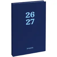 Brepols agenda 2026-2027 - Student RAINBOW - Schoolagenda - 1 week op 2 pagina's - Linnen omslag - Weekoverzicht - Donkerblauw - 9 x 16 cm