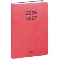 Brepols agenda 2026-2027 - COLORA - Schoolagenda - 1 dag per pagina - Semi-soepele omslag - Dagoverzicht - Rood - 11.5 x 16.9 cm
