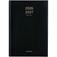 Brepols agenda 2026-2027 - Bretime LIMA - Schoolagenda - 16 maanden - 1 week per 2 pagina's - Gebonden - Weekoverzicht - Zwart - 14.8 x 21 cm