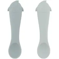 Trixie baby lepels siliconen set - eerste hapjes Mr. Shark 2-pack.