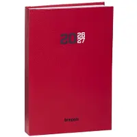 Brepols agenda 2026-2027 - Prevision COLLEGE - Schoolagenda - 1 week op 2 pagina's - Gekartonneerde omslag - Weekoverzicht - Rood - 17.1 x 22 cm
