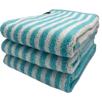 Himla Biarritz handdoek 50x70 cm ocean/white - set van 3