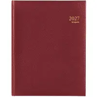 Brepols bureau agenda 2027 - TIMING [0.136] - LIMA - Bureau agenda - 1 week op 2 pagina's - Weekoverzicht - Bordeaux - 17.1 x 22 cm
