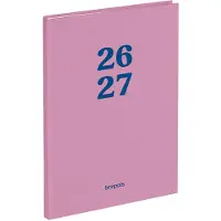 Brepols agenda 2026-2027 - Horizon CORAL - Schoolagenda - 1 week op 2 pagina's - Stevige omslag - Weekoverzicht - Rose - 14.8 x 21 cm