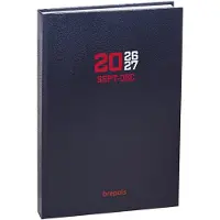 Brepols agenda 2026-2027 - A4 COLLEGE - Schoolagenda - 16 maanden - 1 week per 2 pagina's - Gekartonneerde omslag - Weekoverzicht - Blauw - 21 x 27 cm