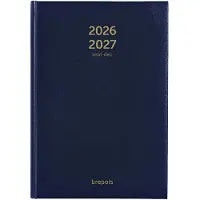 Brepols agenda 2026-2027 - Bretime LIMA - Schoolagenda - 16 maanden - 1 week per 2 pagina's - Gebonden - Weekoverzicht - Blauw - 14.8 x 21 cm