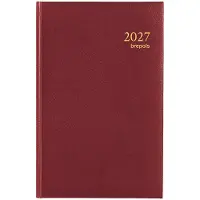 Brepols bureau agenda 2027 - SATURNUS LUXE [0.216] - LIMA - Bureau agenda - 1 dag op 1 pagina - Dagoverzicht - Bordeaux - 13.3 x 20.8 cm