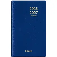 Brepols agenda 2026-2027 - Interplan GENOVA - Schoolagenda - 16 maanden - 1 week op 2 pagina's - Blauw - 9 x 16 cm