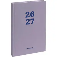 Brepols agenda 2026-2027 - Student RAINBOW - Schoolagenda - 1 week op 2 pagina's - Linnen omslag - Weekoverzicht - Lila - 9 x 16 cm