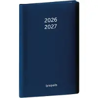 Brepols agenda 2026-2027 - Student PVC SETA - Schoolagenda - 1 week op 2 pagina's - Soepele omslag - Weekoverzicht - Blauw - 9 x 16 cm