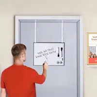OEM Whiteboard voor deuren - Hangbord Wisbord - Voor het noteren - Verstelbare hoogte - 40x30 cm - Wit