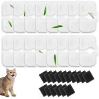 OEM Kattenfonteinsets, 16-delig, met schuimfiltersponsjes, geschikt voor kattenvoerfonteinen