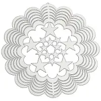 OEM 3D, vijfhoekige ster-windgong, hangende mandala, ster-vormige windgong
