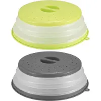OEM Magnetronafdekking, 2-delig - magnetrondeksel met haken, 265 cm - voorkomt spatten van groenten en fruit - filtermand voor fruit