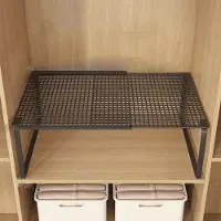 OEM Stapelbaar metalen inbouwsysteem voor keukens, badkamers, voorraadkasten, servieskasten en onder de spoelbak, zwart, afmetingen: 61,96 x 27,0 x 22,0 cm.