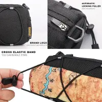 OEM Fietstas voor racefietsen en mountainbikes, met opbergvak en schouderband - Fietszak voor fietstochten (zwart)