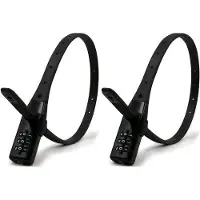 OEM 2 stuks kabelbinders voor kabelsloten - Fietshelmslot - 54 cm fietstouwslot met cijferslot - 3-cijferige code, lichtgewicht, multifunctioneel, flexibel fietsslot