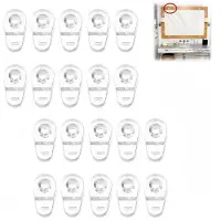 OEM 20 stuks kunststof klemmen voor glas, ramen, spiegels, afmetingen 20 x 7 x 11 mm, licht van kleur, geschikt voor schroeven van M3,5 x 16 mm
