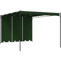 vidaXL Prieel 4 x 3 x 2,3 m Groen Polyester en Staal