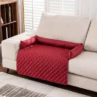 OEM Waterdichte hondenmand - Antislip onderlegmat voor honden - Grote hondenkooi - Zachte, urinebestendige dierenmand - Wasbare beschermmat, rood, 90x90 cm