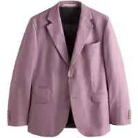 Next - Heren - N. Premium blazer van een linnenmix met stretch en Tencel Lyocell, slim-fit - Roze