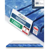 AM Qualitätsmatratzen 7 Zone Deluxe Gelschuim Topper 240x200cm (SG50) - Premiumhoogte 8 cm - Memory foam mattress topper 240 x 200 8cm - TENCEL Lyocell tijk - Zacht en aanpasbar - Made in Germany