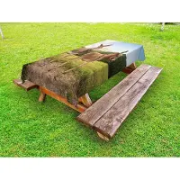 Abakuhaus Donkey Outdoor Tafelkleed, Dolomites Italië Land, Decoratief wasbaar picknicktafelkleed, 145 x 210 cm, Meerkleurig