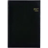 Brepols bureau agenda 2027 - OMEGA [0.030] - LIMA - Bureau agenda - 1 week op 2 pagina's - Weekoverzicht - Zwart - 21 x 29 cm