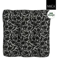 Mica Decorations Kelly Matraskussen - 47 x 47 x 7 cm - Zwart