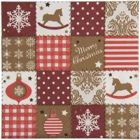 Clayre & Eef Servetten Papier Set van 20 33x33 cm Rood Papier