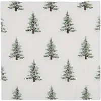 Clayre & Eef Servetten Papier Set van 20 33x33 cm Wit Papier