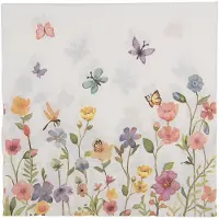 Clayre & Eef Servetten Papier Set van 20 33x33 cm Wit Papier
