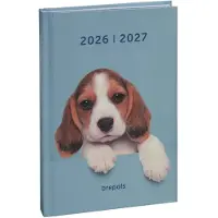 Brepols agenda 2026-2027 - AMICI - Schoolagenda - 1 dag per pagina - Stevige omslag - Dagoverzicht - Hond - 11.5 x 16.9 cm