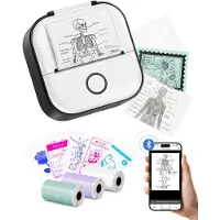 DNA Mini Printer - Fotoprinter - Fotoprinter Voor Smartphone - Labelprinters - Zwart en Wit - 4cm x 9cm x 9cm