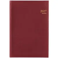 Brepols bureau agenda 2027 - OMEGA [0.030] - LIMA - Bureau agenda - 1 week op 2 pagina's - Weekoverzicht - Bordeaux - 21 x 29 cm