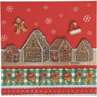 Clayre & Eef Servetten Papier Set van 20 33x33 cm Rood Papier