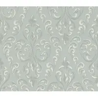 Rasch Barok behang linnen textielprint ijsblauw 085159
