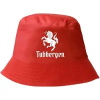 L-merch Bucket hat Twente gepersonaliseerd - Gepersonaliseerd met eigen tekst - Twente - Festival - rood