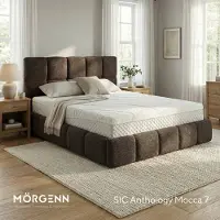 Mörgenn Bed Calma - Luxe Bedframe met Opbergruimte - Mocca (Anthology 07) - 140x200 cm - Met Luxe Suprême Hotelmatras