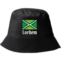 L-merch Bucket Hat Achterhoek gepersonaliseerd - gepersonaliseerd met jouw eigen tekst - vlag achterhoek - festival - zwart