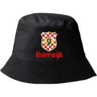L-merch Bucket hat Noord-Brabant gepersonaliseerd - gepersonaliseerd met eigen tekst - Brabant - carnaval - festival - zwart