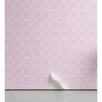 Abakuhaus oosterse aftrekbare en zelfklevende behang voor thuis, zelfklevende woonkamerkeukenaccent, 33 cm x 250 cm, babyroze en wit