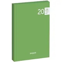 Brepols agenda 2026-2027 - VENETO FLEXI - Schoolagenda - 1 dag per pagina - Soepele omslag - Dagoverzicht - Groen - 11.5 x 16.9 cm