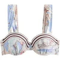 Next Bikinitop beige / blauw / chocoladebruin / wit
