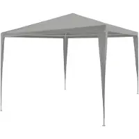 Prolenta Maison Exclusive - Partytent, lichtgrijs, 300 x 300 x 255 cm, PE en staal